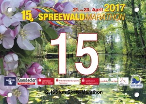 Muster einer Startnummer zum 15. Spreewald-Marathon 2017